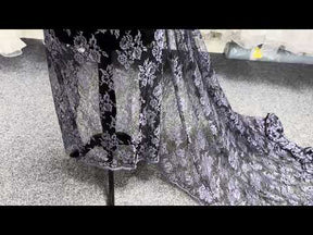 Grape & Black Chantilly Lace - P176