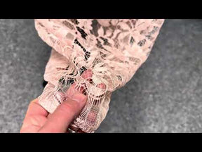 Pink Corded Leavers Lace - P885