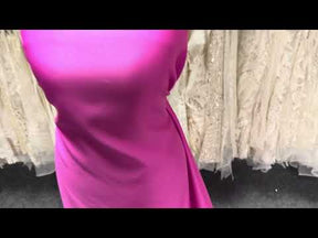 Cerise Polyester Satin - Majestic