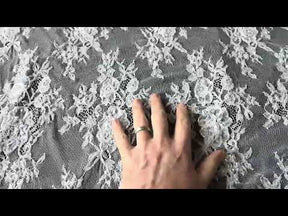 Ivory Hand Beaded Raschel Lace - Jonelle