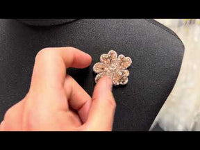 Dark Grey/Dusky Rose Beaded Motif - MT3005