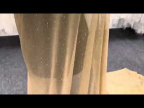 Gold Stretch Glitter Fabric - Ballerina