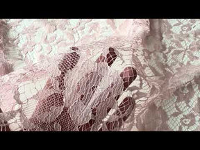 Antique Rose Silk Wool Chantilly Lace - P269