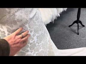 Ivory Jacquard Brocade - Flower