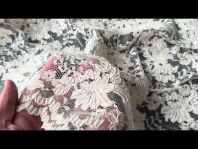 Dark Ivory Corded Wedding Lace - P379