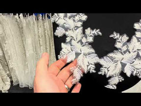 Ivory Beaded Lace Appliques - MT4009