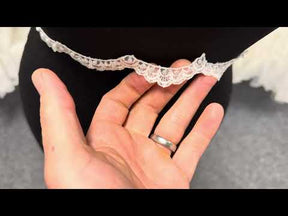 Ivory Beaded Lace Trim - T17
