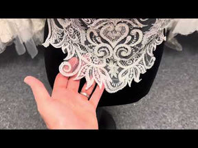 Ivory Beaded Lace Applique - Goanna