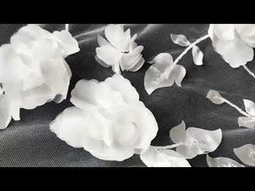 Ivory 3D Flower Lace - Helzel