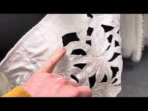 Ivory Laser Cut Satin - Lantana