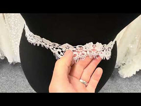 Ivory Sequin Guipure Edging - T578