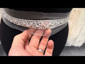 White Pearl Dress Trim - T30