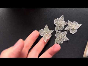 Crystalised Flower Applique - Deidre