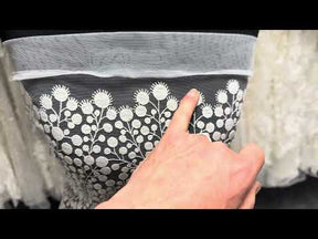 Ivory Contemporary Embroidered Lace - EB5040