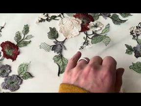 Ivory, Grape and Wine Lace - EB5055