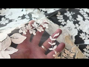 Ivory Italian Corded Embroidered Lace - Elfin
