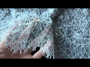 Ivory Corded and Sequin Lace - Fronnie