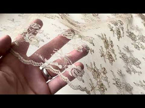 Coffee Raschel Lace - P856