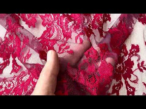 Red on Purple Chantilly Lace - P188