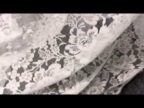 Ivory Corded Chantilly Lace - Grusso