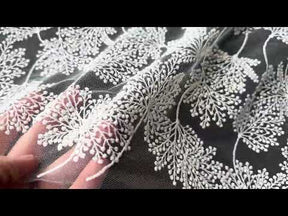 Ivory Floral Embroidery Lace - EB5037