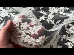 Ivory Embroidered Lace - P651