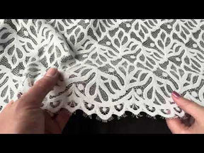Ivory Stretch Raschel Lace - Tankara