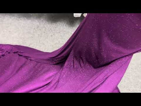 Plum Glitter Jersey Fabric - Daredevil