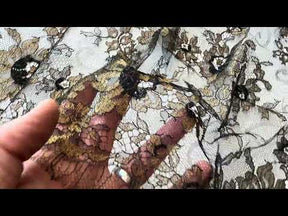 Black and Gold Chantilly Lace – P296