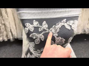 Ivory Contemporary Embroidered Lace - EB5041
