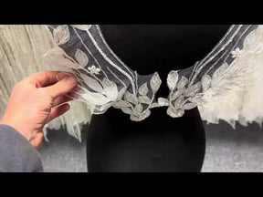 Ivory Beaded Lace Appliques - MT4010