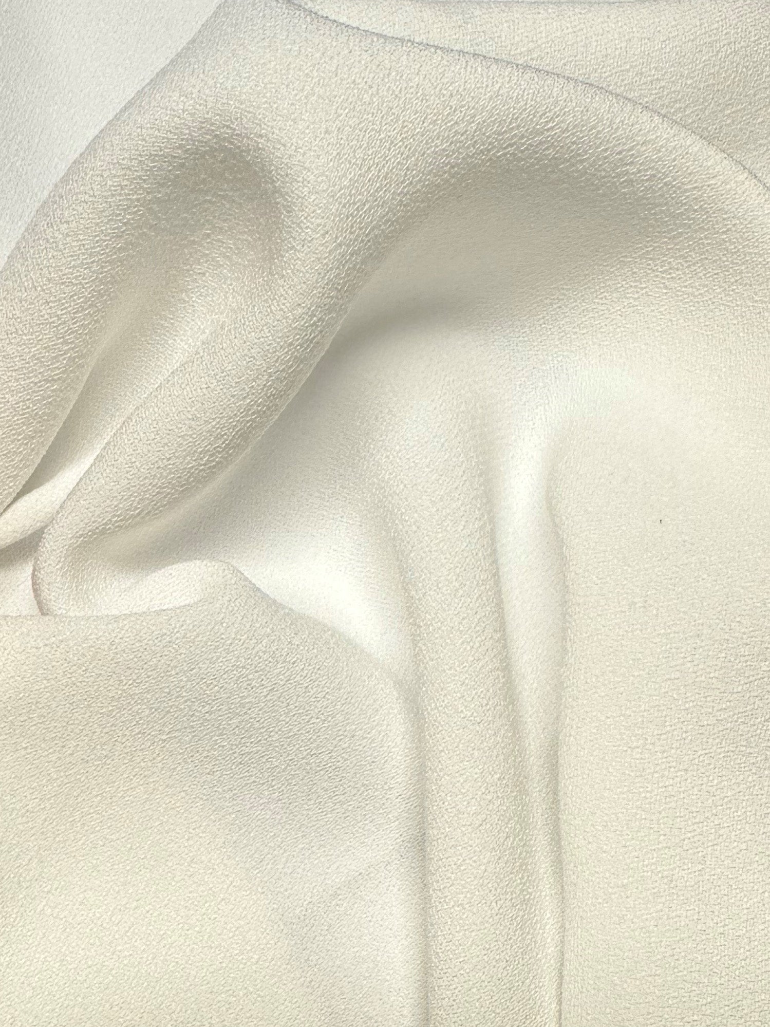 Ivory Polyester Stretch Crepe - Prowess