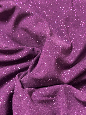 Plum Glitter Jersey Fabric - Daredevil