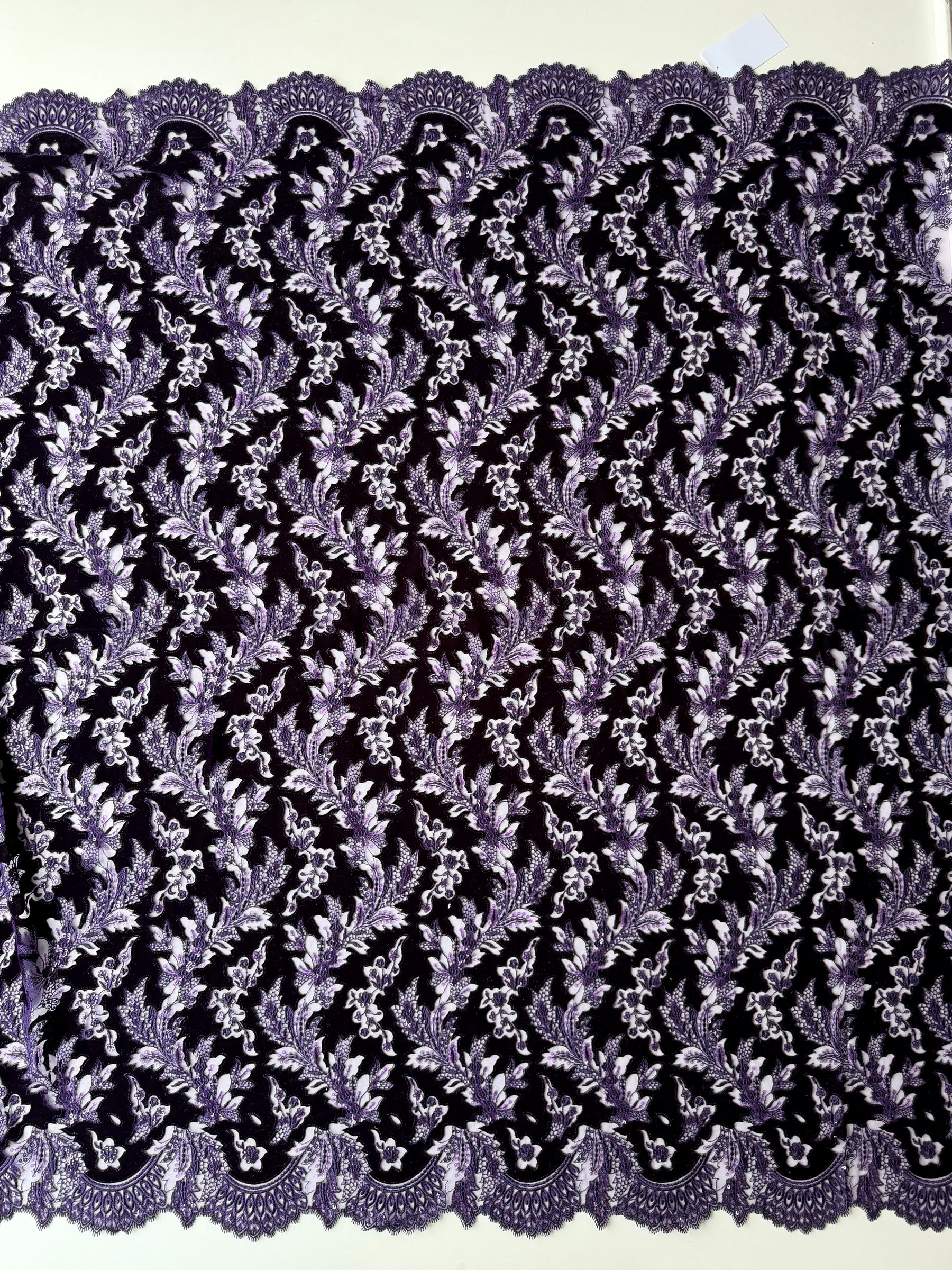 Purple 3D Velvet Lace - EB3023