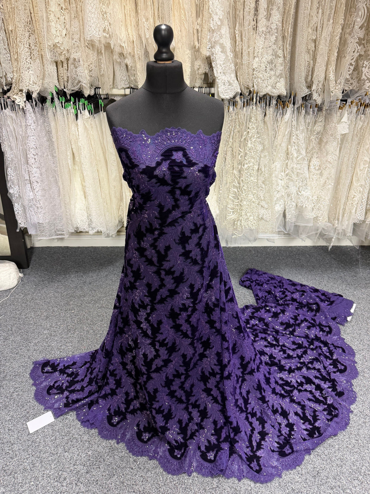 Purple 3D Velvet Lace - EB3023