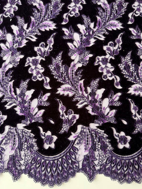 Purple 3D Velvet Lace - EB3023