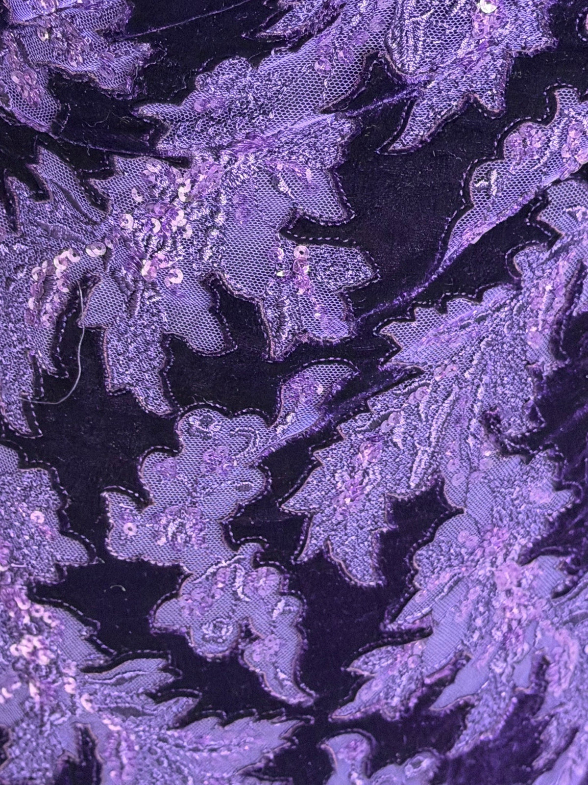 Purple 3D Velvet Lace - EB3023