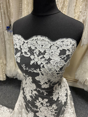 Ivory Corded Chantilly Lace – Zetina