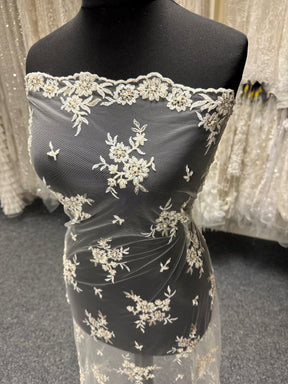 Ivory Sequinned Lace - Roxanne (CF)