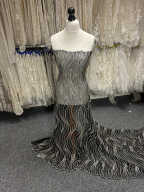 Black and Gold Embellished - EB1064