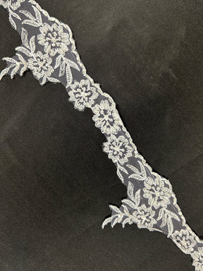 White Beaded Lace Trim - Roxanne T 707 (CF)