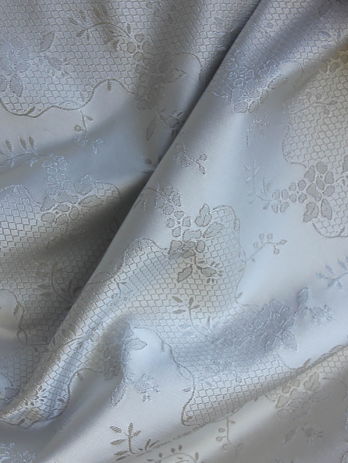 Silver Jacquard Fabric - Antwerp