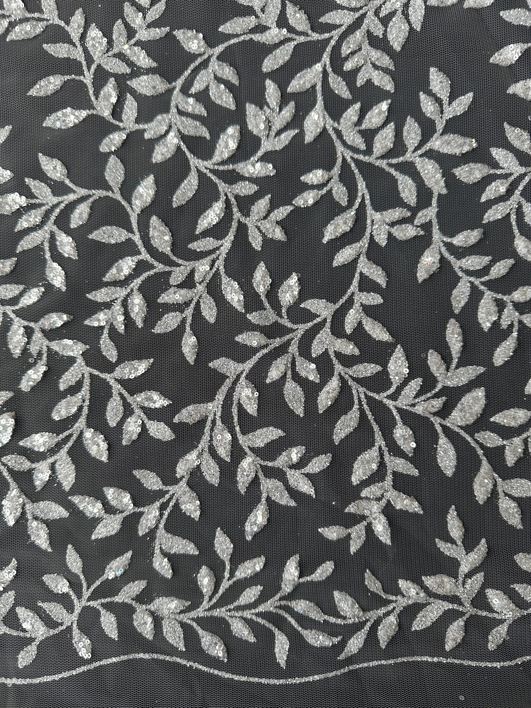 Ivory Glitter Lace - Simeon TU0061