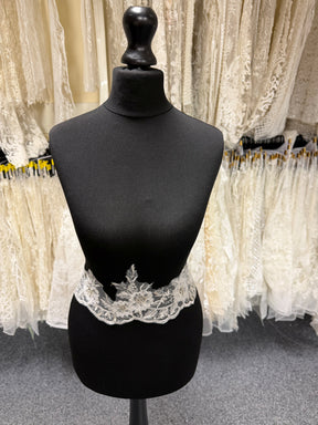 Ivory Embroidered Lace Trim - T358