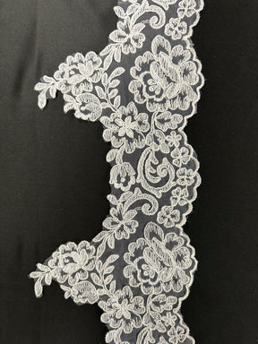Ivory Corded Lace Trim - Niagara