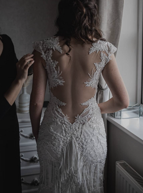 Ivory Beaded & Corded Lace - Infinity