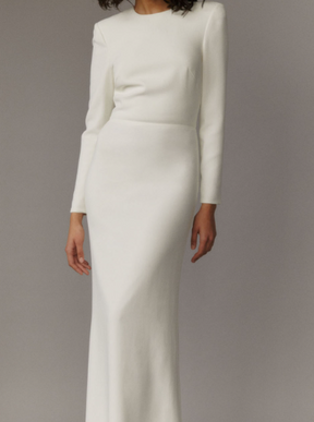 Ivory Polyester Heavy Crepe - Theatre