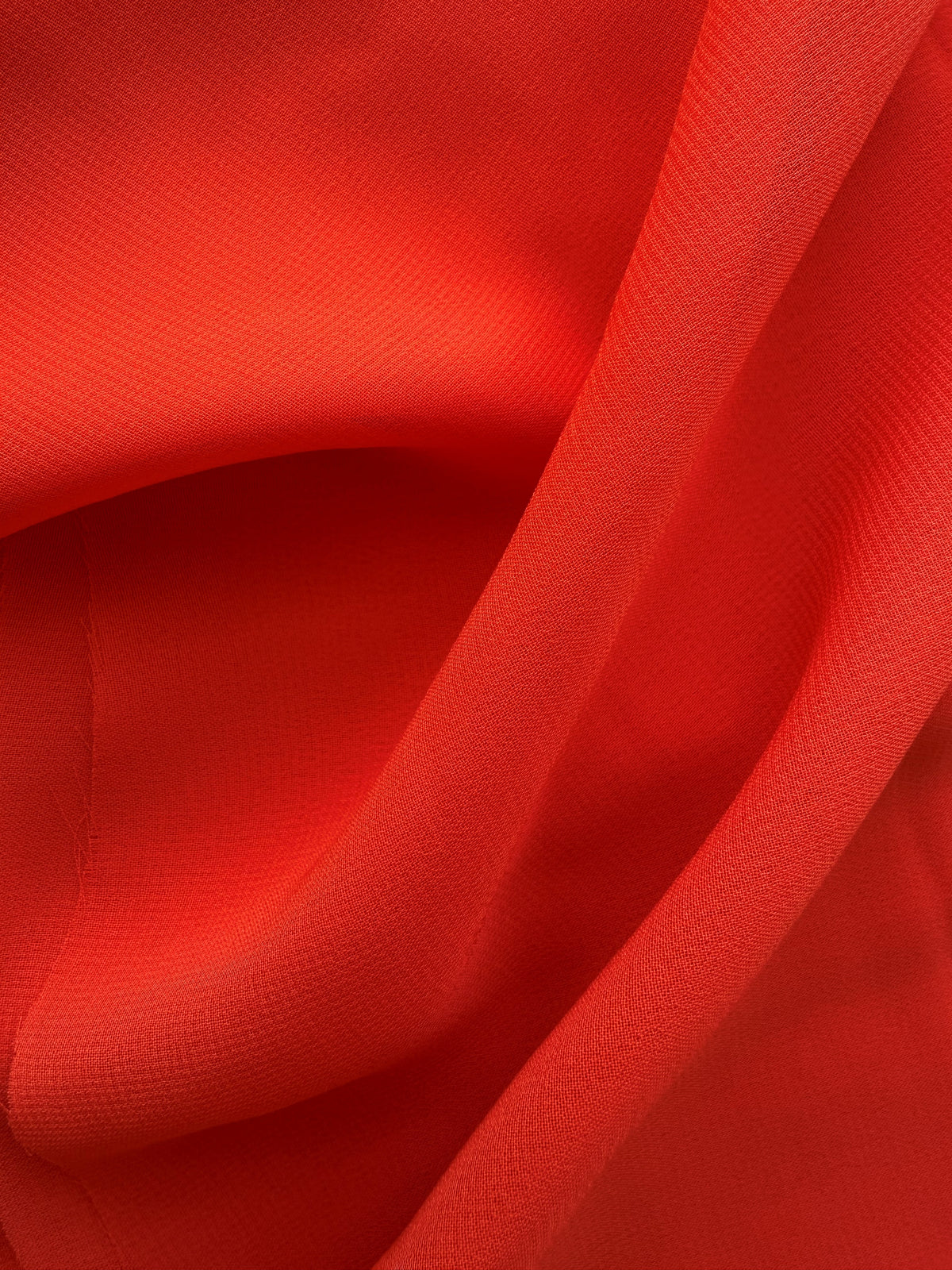 Tomato Red Polyester Chiffon - Benevolence