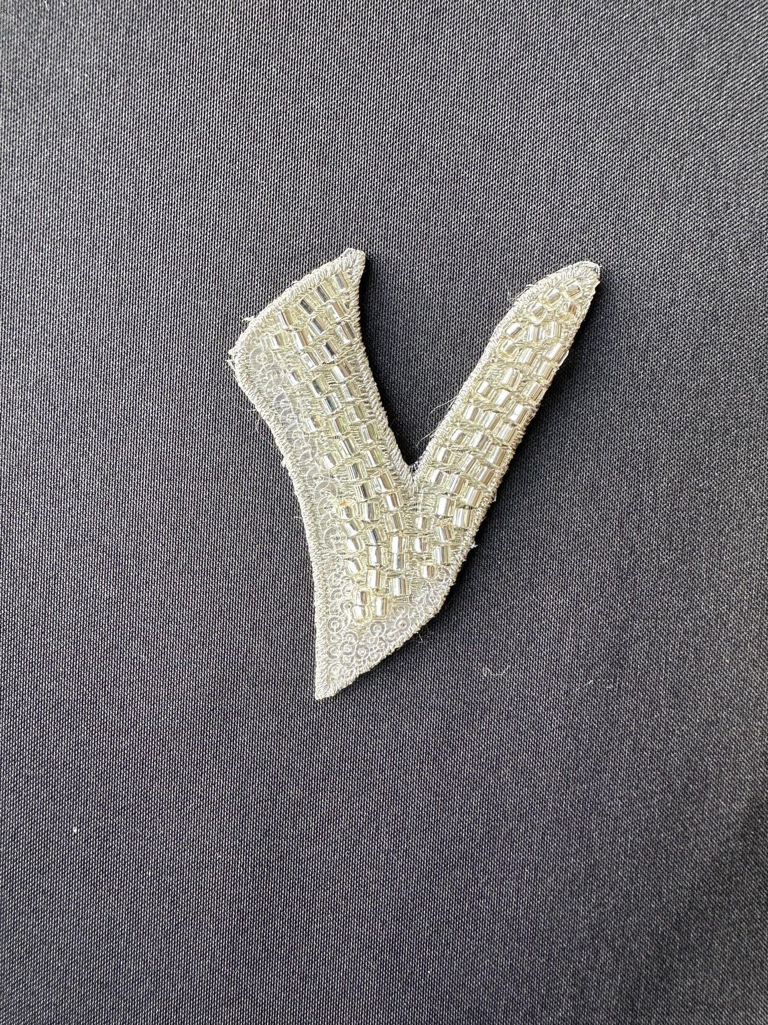 Beaded Letter V