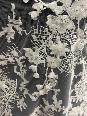 Ivory Embroidered Lace - Vida